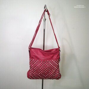 Yoki Vegan Leather & Silver Studs Crossbody Shoulder Bag & Dust Bag NWT